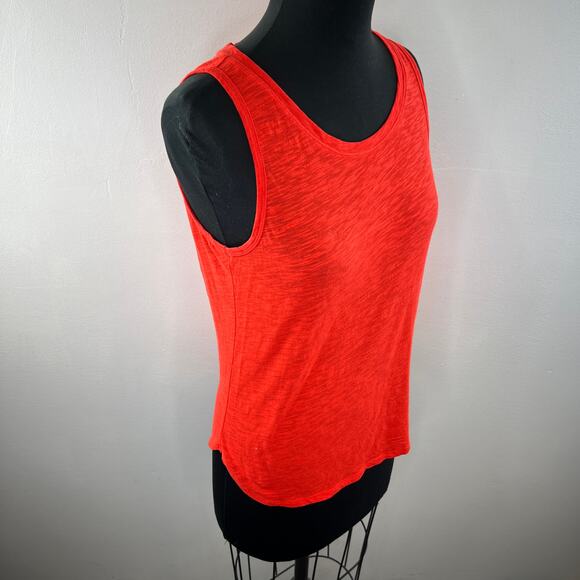 ATHLETA Red Tank Top Cotton Back Hole Round Neck Performance Pullover S Small - Picture 5 of 9
